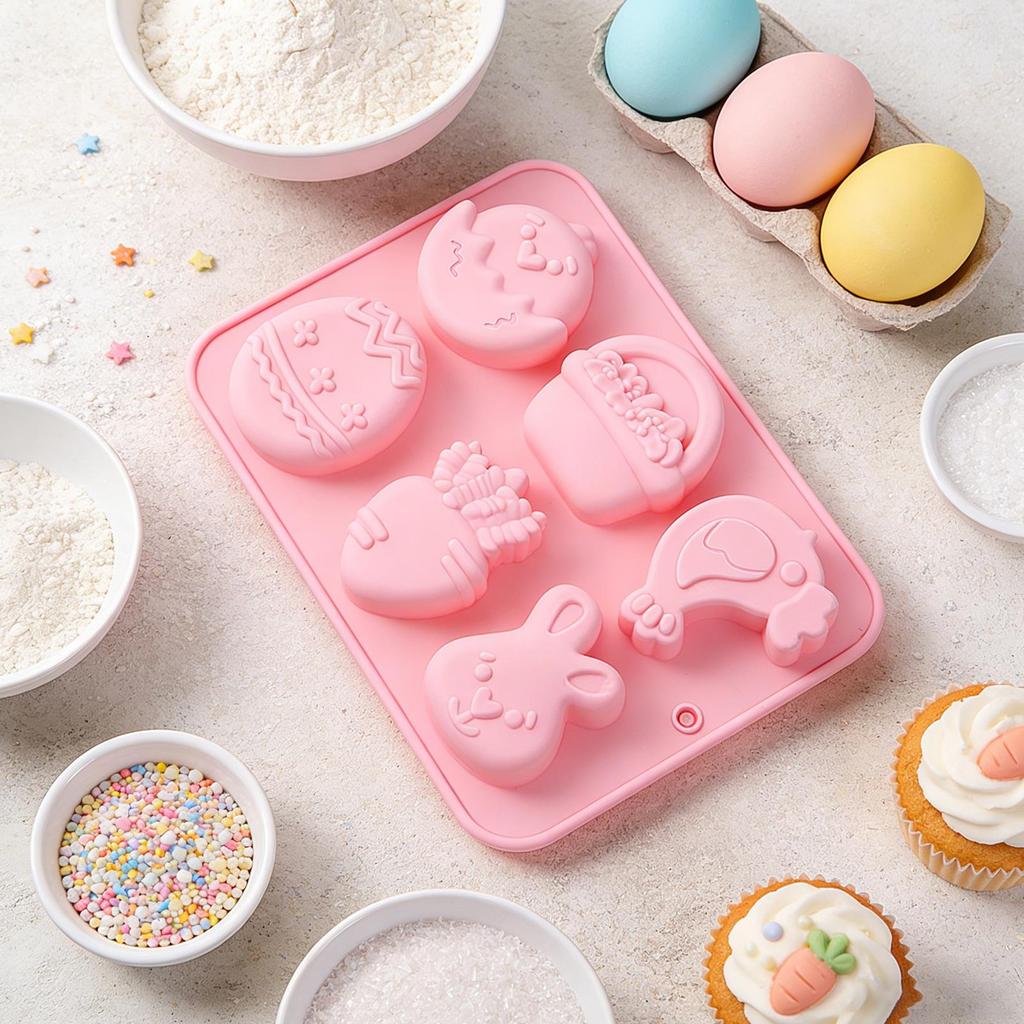 Silicone Mold Easy Release Handmade Craft-Making Tool 3D Rabbit Silicone Chocolate Mold For Ice Soap Cake Cupcake Decoration