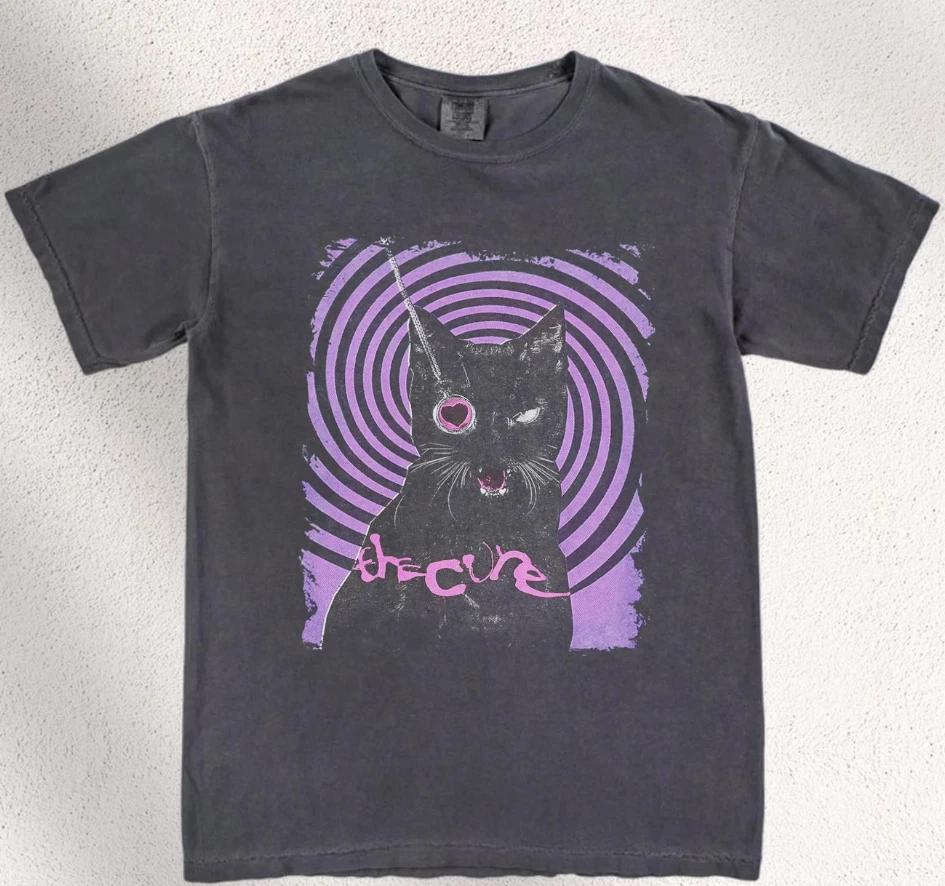 

Summer Men s Pure Cotton Vintage The Cure T-shirt Casual Stylish Loose and Breathable Suitable for Everyday Wear 5XL різнокольоровий