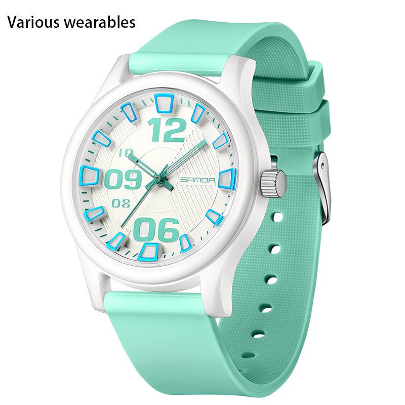 Quarzuhr Student Style Modische einfache wasserdichte Silikonband Kinderquarzuhr