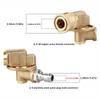 Acoplador de Lavadora de Alta Pressão Giratório de 180° Com 5 Pontas de Bico Angulares, Conexão Rápida de 1/4" Acessório Limpador de Calhas Para Uso Doméstico