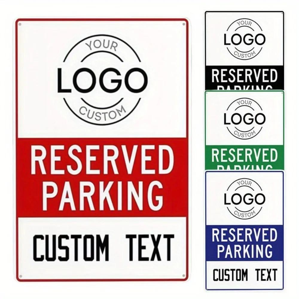 Custom 20x30cm Aluminum Reserved Parking Sign, Anti-Oxidation Metal Wall Decor for Business & Commercial Lots