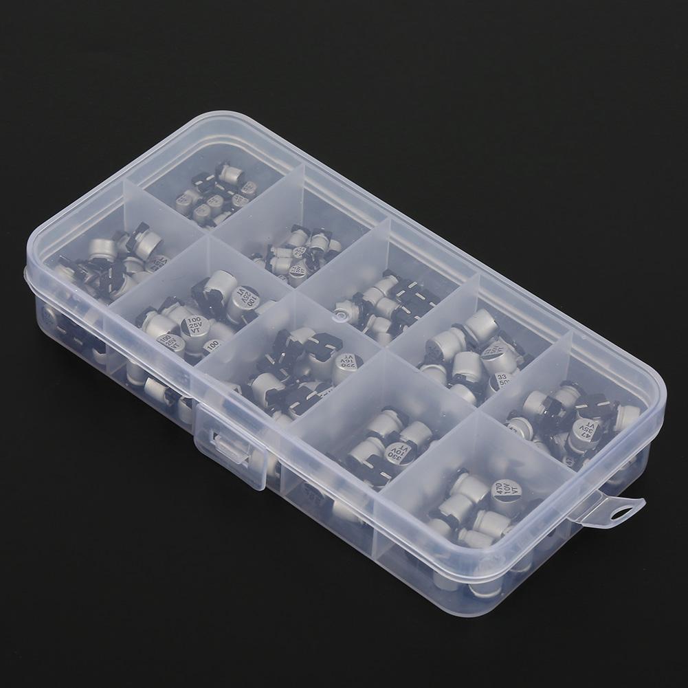 200pcs 1050V SMD Electrolytic Capacitors Set 1uF 470uF E Cap Capacitor Assortment