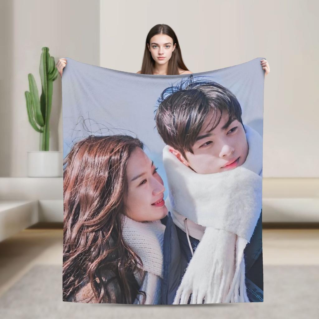 True Beauty Series Hwang in Youp Cha EunWoo Blankets Fleece  Super Soft Throw Blankets for Bedroom Sofa Bed Rug