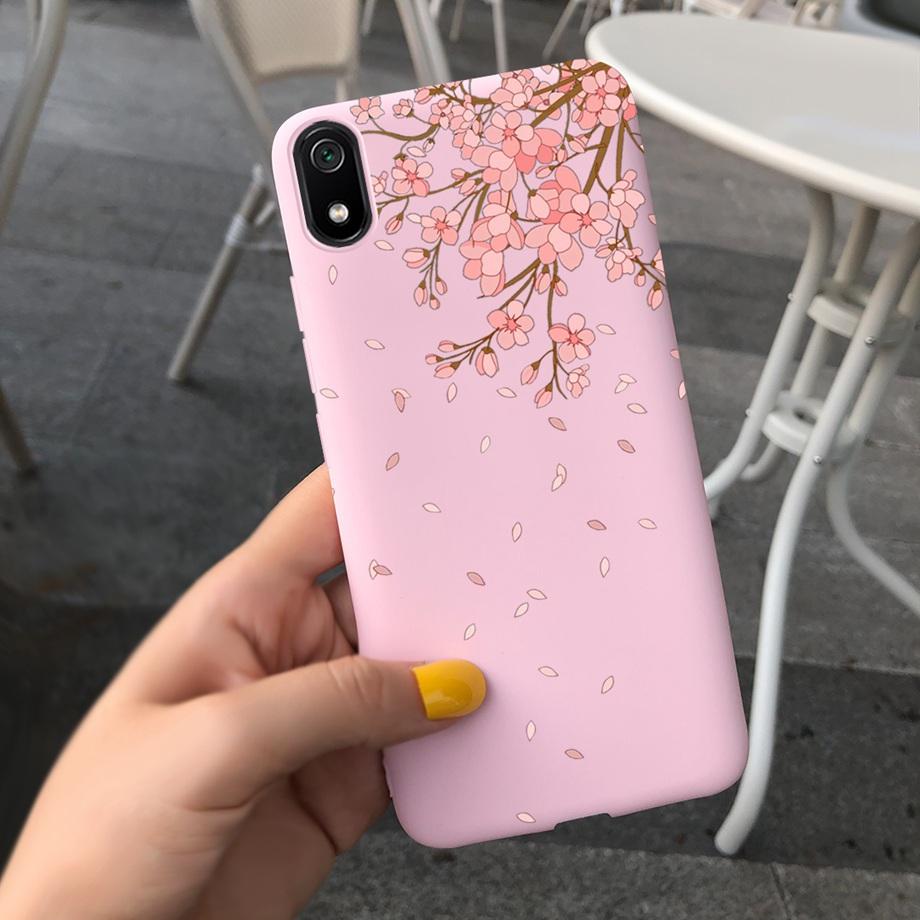 For Xiaomi Redmi Note 7 Case Redmi 7 7A  Soft Silicoen Love Heart Flowers Back Cover Phone Case On Redmi 7A Note7 Redmi7 Bumper