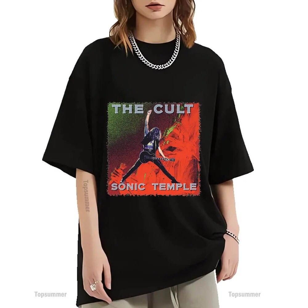 

Футболка Sonic Temple Album The Cult Tour, женская летняя уличная хлопковая футболка, черные футболки унисекс