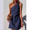 2026 Damen Schlankes One-Shoulder Sommerkleid - Eleganter Europäischer & Amerikanischer Stil Rock