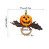 Halloween Decorative Napkin Button New Halloween Pumpkin Skull Napkin Ring Easter Pumpkin Maple Leaf Napkin Ring