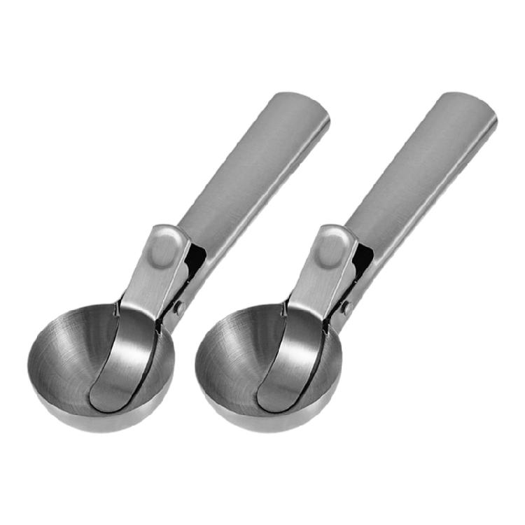 Commercial Grade Stainless Steel Scoops Nonslip Handle Triggers Release System Ideal For Ice Cream Parlors