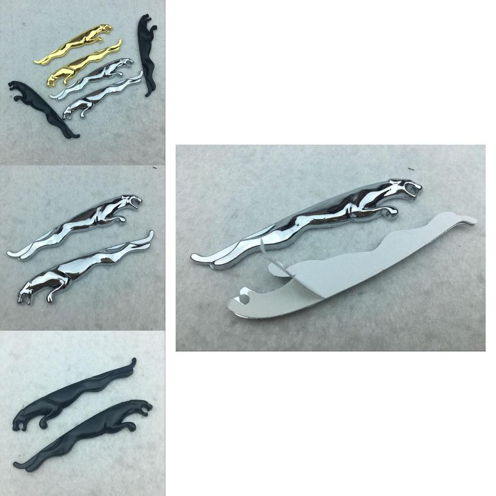 2 szt. Metalowe Emblematy 3D Jaguar Naklejki Zestaw Dla Modeli Xjs Xj6 Xk8 Xf I E Type