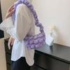 Women Cloud Pleated Bubbles Messenger Bag Elegant Quilted Shopping Bag Casual Shoulder Bag Fashion Simple Solid Color Handbags
