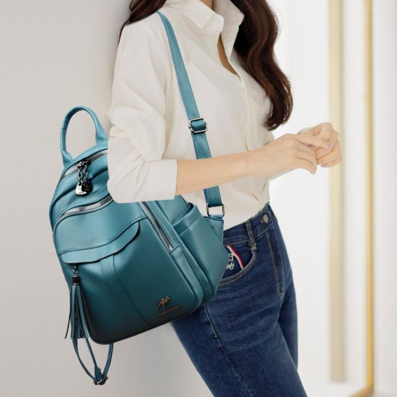Backpack Women's New Trendy Korean Version Light Fashion Versatile Women's Bag Large Capacity Leisure Commuter Travel Backpack