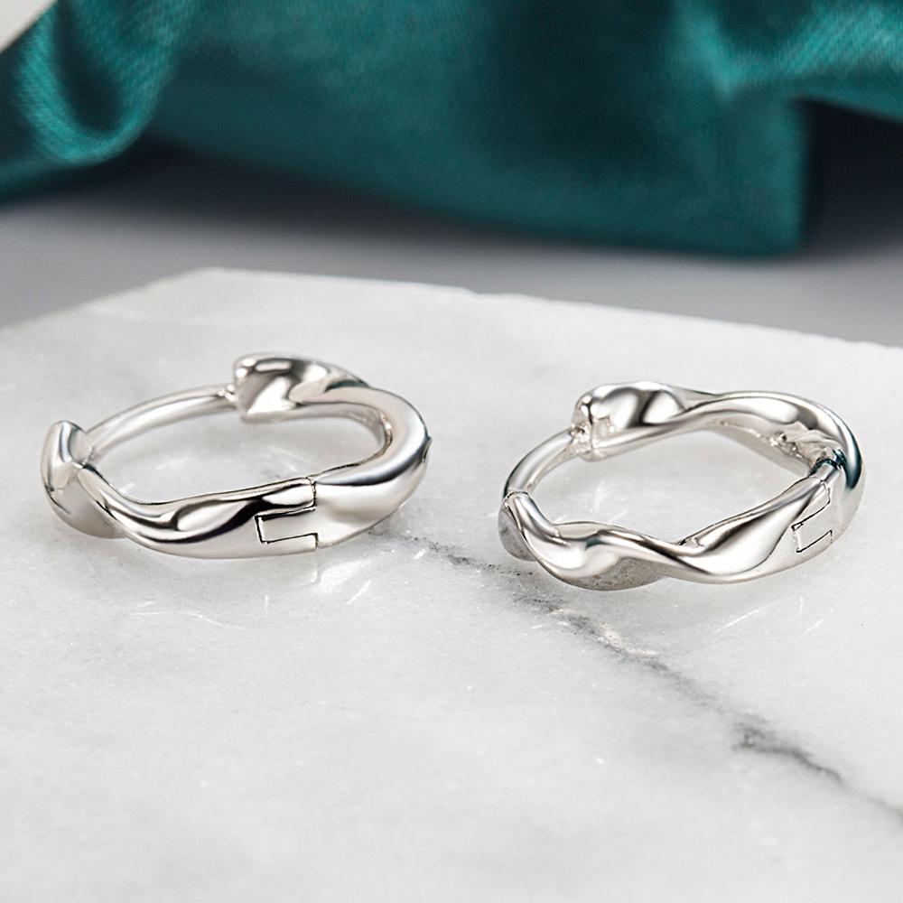 925 Sterling Copper Fashion Light Luxury Mobius Earrings Birthday Party Anniversary Gift