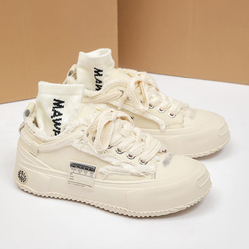 

6012 canvas shoes platform Wu Jianhao male and female couples original design niche shoes big brand flat tide shoes Female size -35