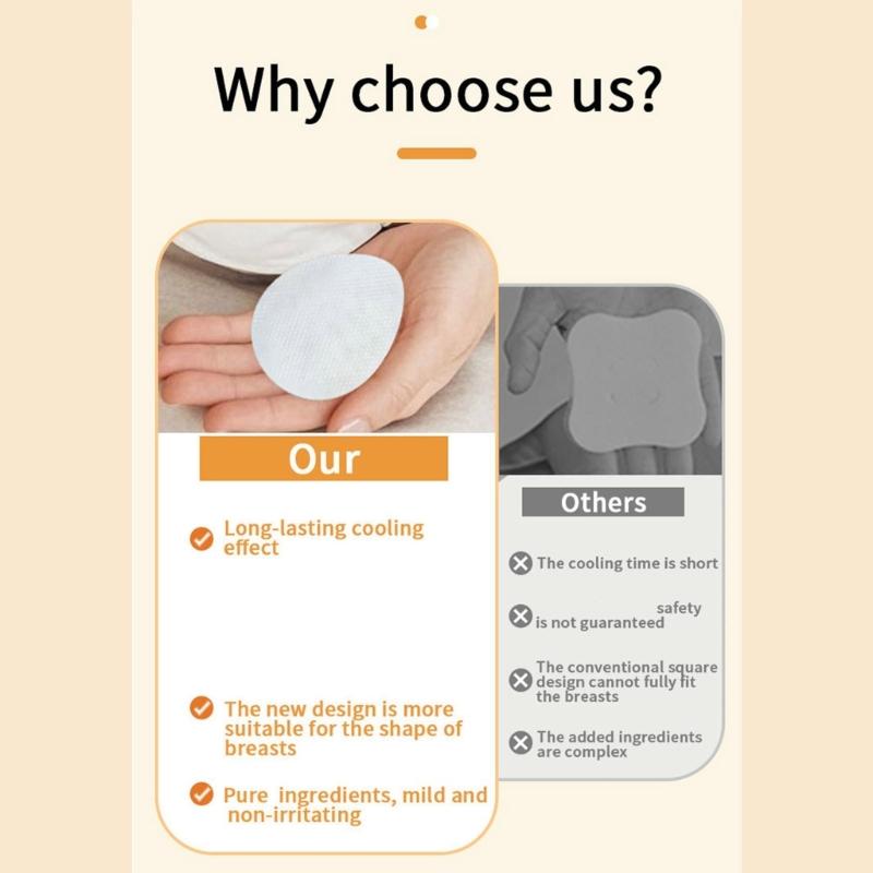 10 unidades Almofadas de Gel Calmante para Seios para Mães Lactantes Confortáveis Adesivos de Gel Refrescantes Reutilizáveis Acessórios para Cuidados Maternos