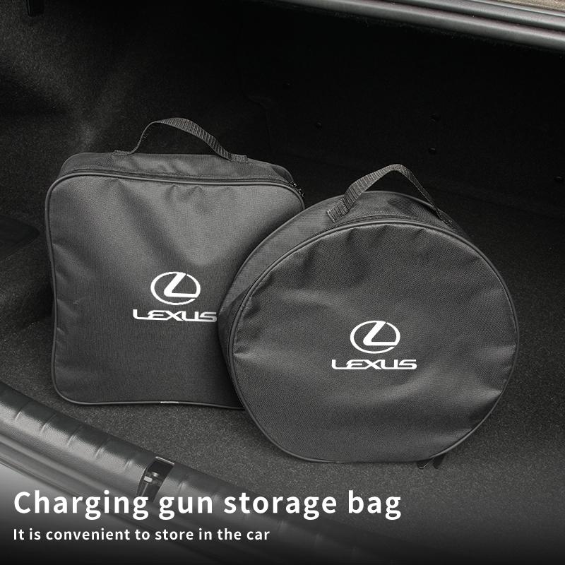 Sac de rangement pour câble de recharge de voiture électrique Organisateur de prises de chargeur de voiture Sac de transport pour Lexus ES CT GS NX IS250 CT200h IS300h ES300h RX400h