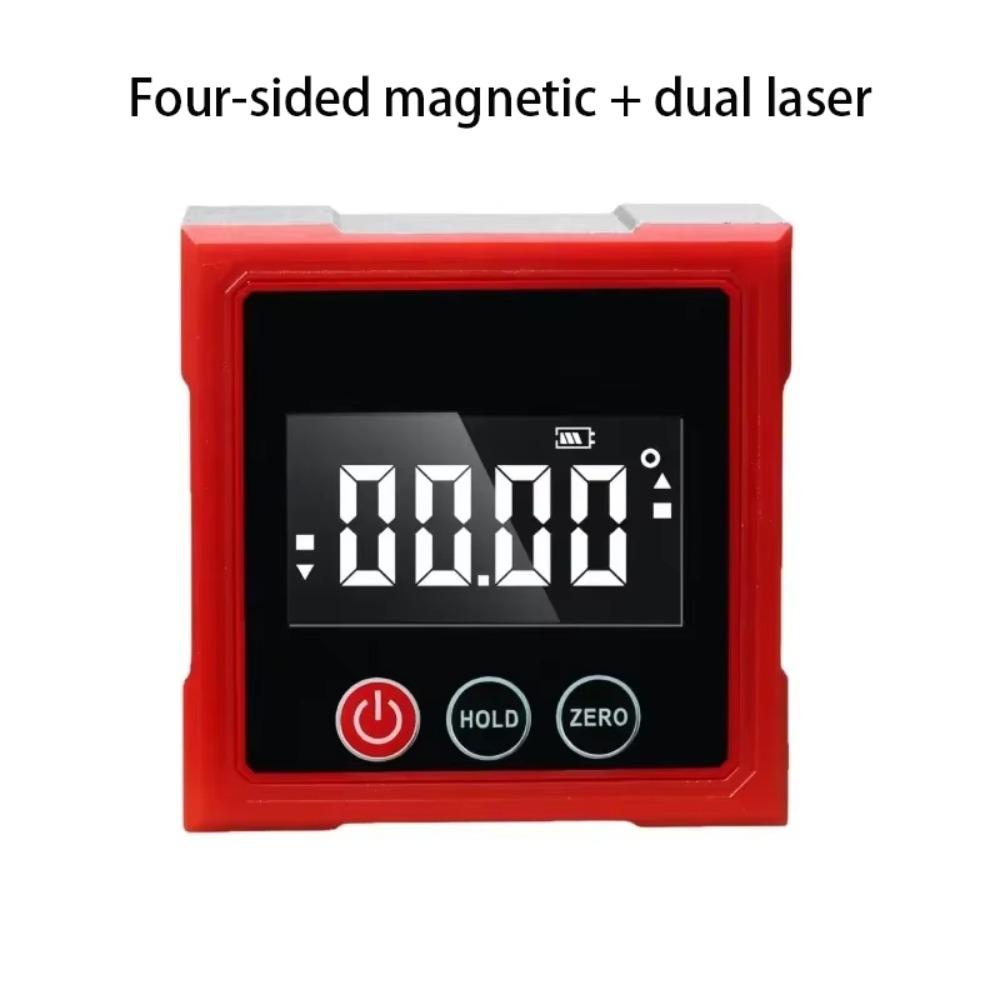 Four Sided Angle Gauge Digital Display Magnetic Tilt Angle Box Woodworking Electronic Angle Dipmeter Gradient Measuring Supplies