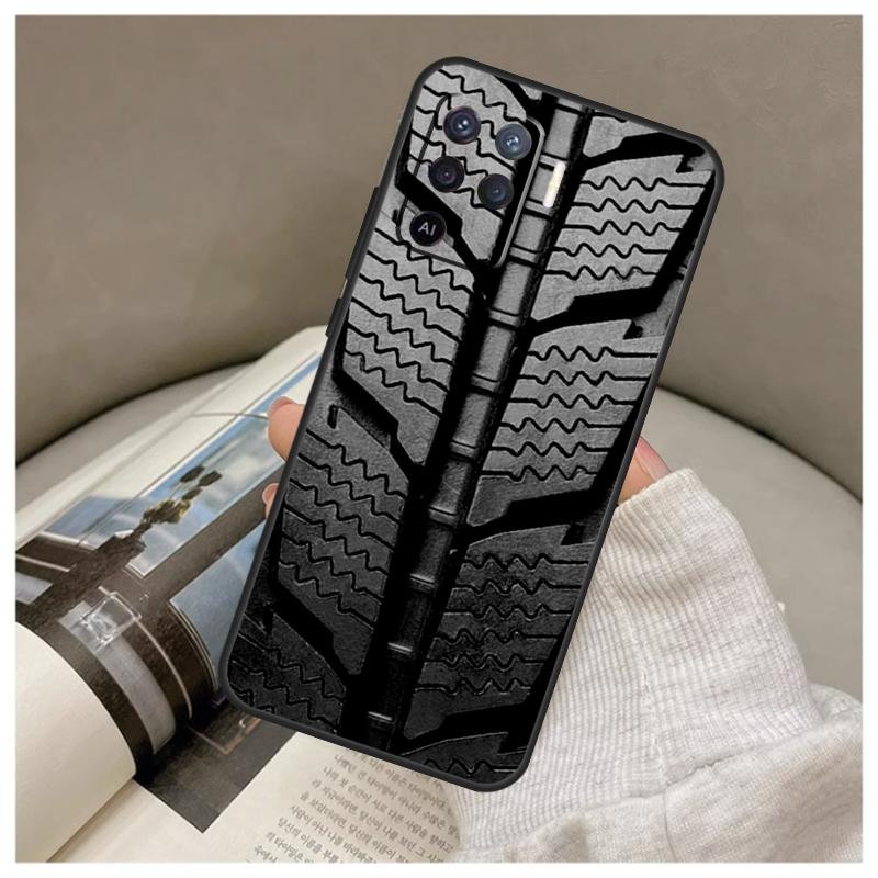 Tire Tread Wheel Case For Oppo A16 A76 A96 A60 A98 A58 A78 A18 A38 A80 A40 A77 A57 A17 A74 A54 A94 A15 A5 Pro