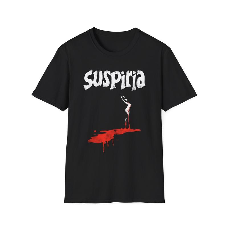 Suspiria logo with dancer blood pool Unisex T-Shirt | Dario Argento Horror movie tee XL