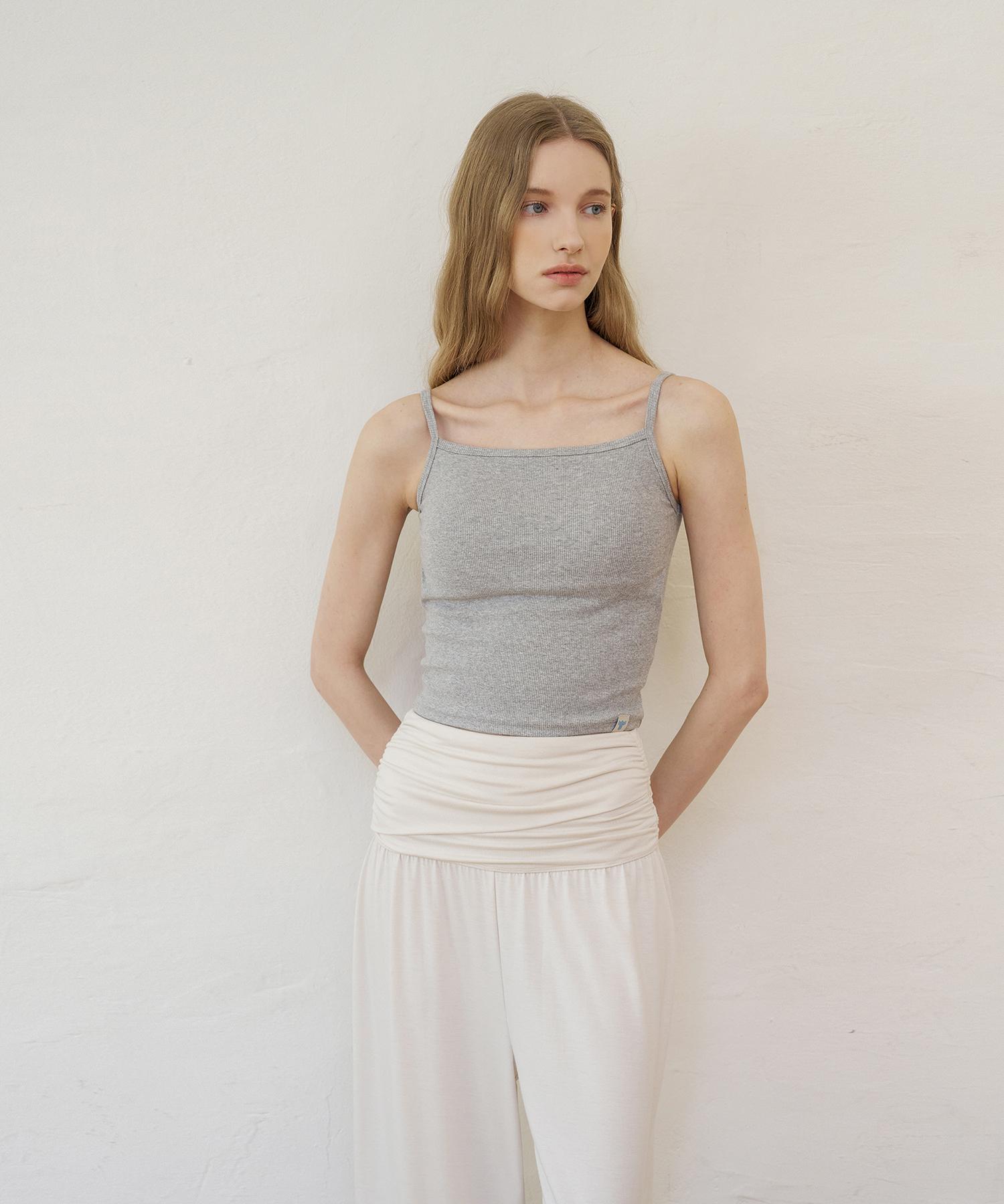 Reina Mora Muse Back-Point Tank Top Melange Gray Melange Gray/2