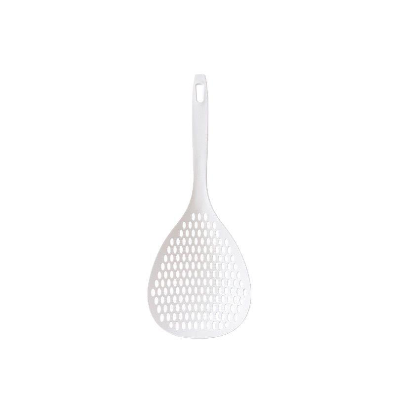 Silicone Colander Ladle for Dumplings, Eggs & Noodles - Heat Resistant Large Mesh Spoon