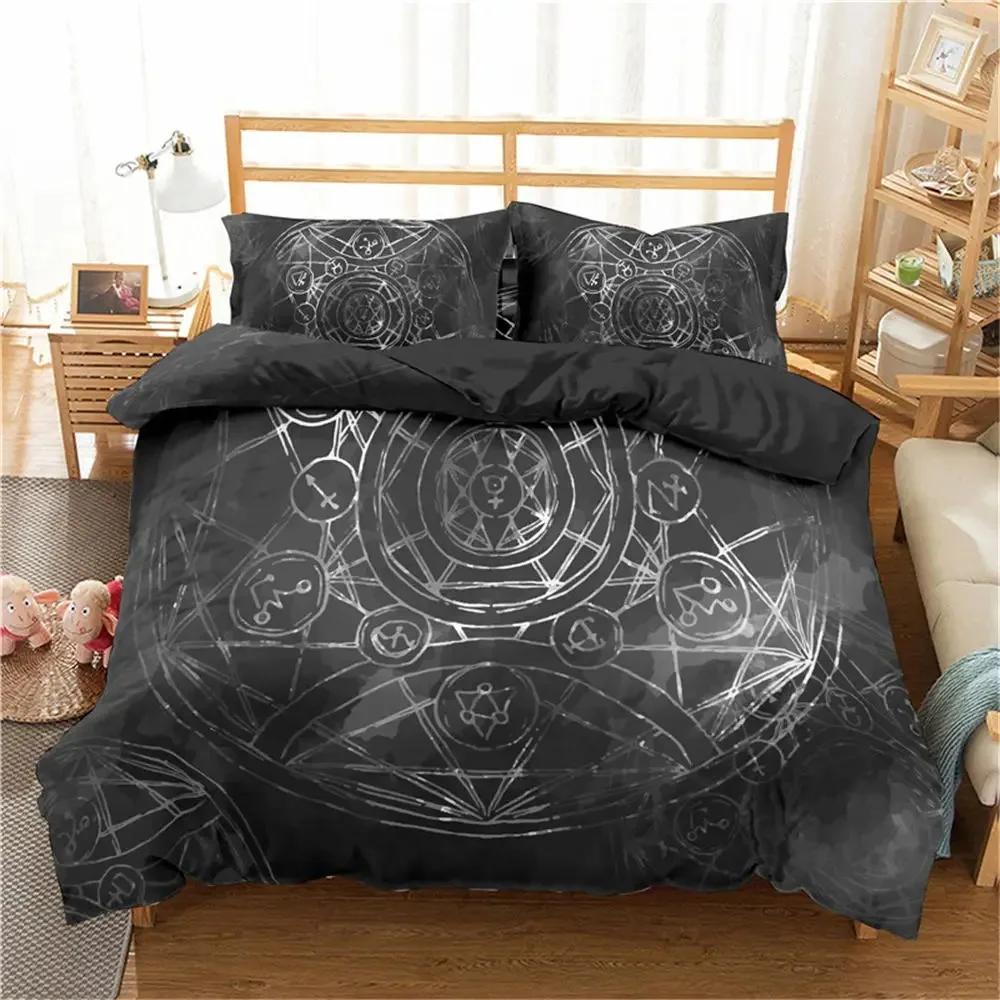 Alchemy Symbol Duvet Cover Set Bedding Sets Twinfullqueenking Comforter Cover Pillowcase Bed Set Bed Set Bedclothes