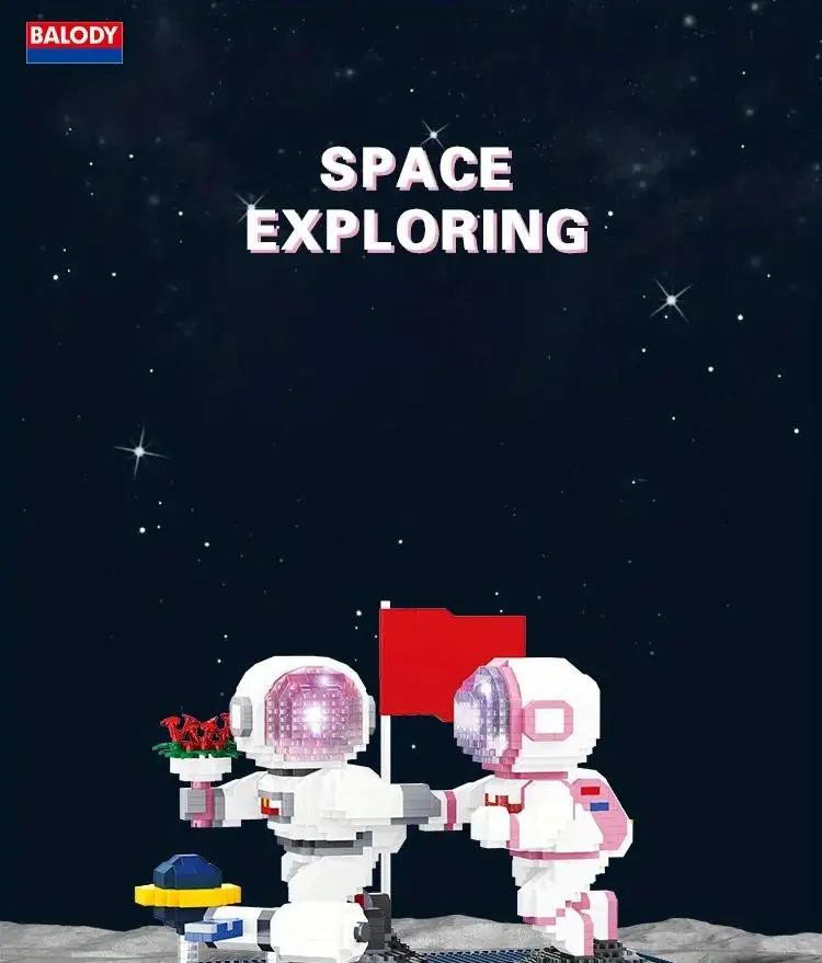 1867PCS Astronaut Building Block Spaceman Model Assembly Bricks Toys With Light Desktop Decoration Kids Toys Birthday Gifts