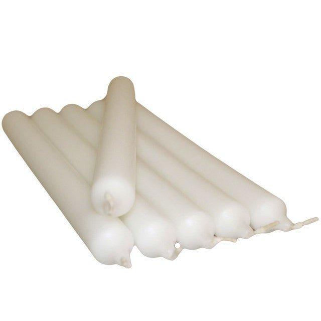 2x White Dinner Candles 5-Pack