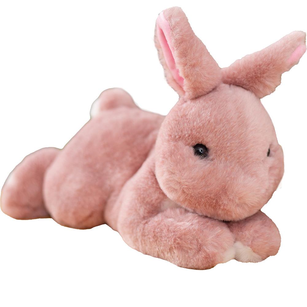 Simulation rabbit doll plush toy lying rabbit doll soothing throw pillow sleeping rag doll birthday gift girl