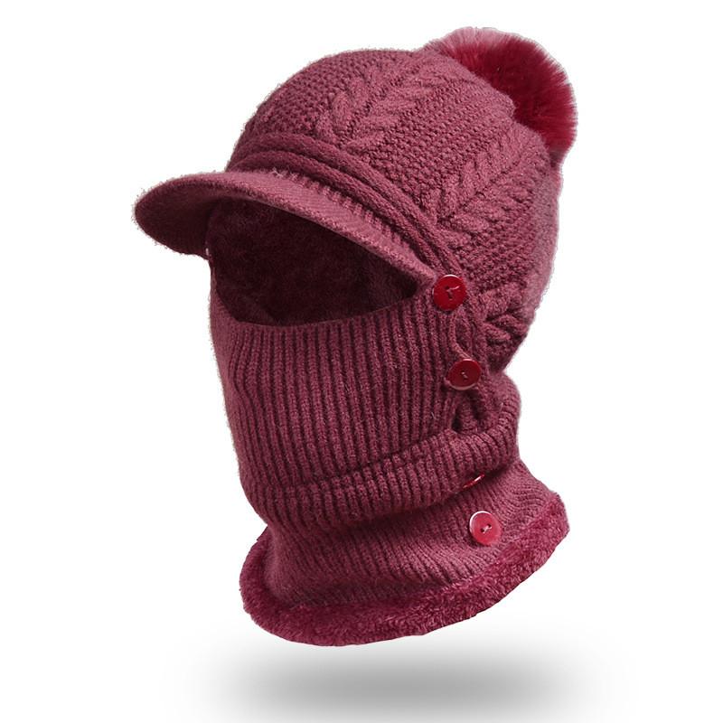 Winter Womens Knit Headgear With Ear Cover And Neck Warmth For Outdoor Activities