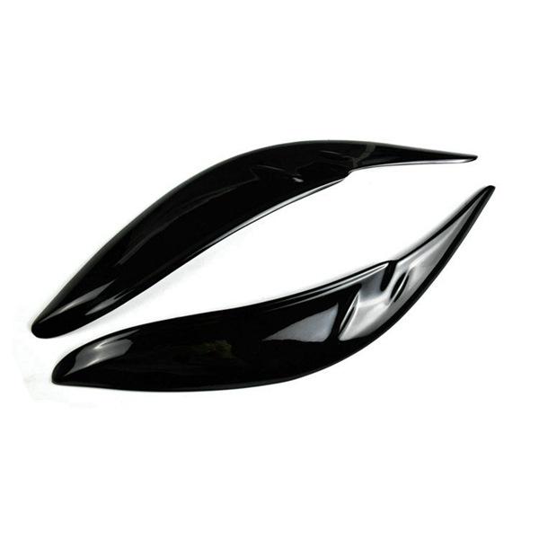 Glossy Black Resin Headlight Eyebrows for Toyota Sienna LE/SE 2011-2020