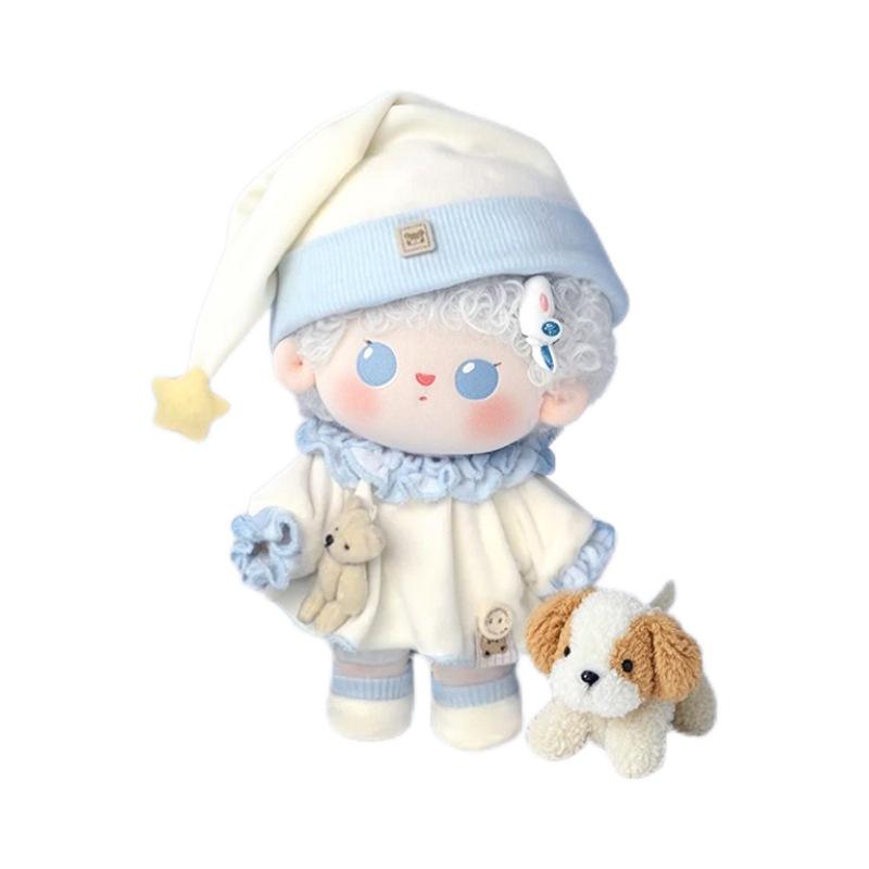 For 20cm Cotton Doll Sleepwear Set Super Cute Costume Changeable Doll Clothes Dollwear Unisex Kids' Playtime Accessory