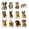 Modern Retro Interior Styling Geometric Faux Crystal Animal Sculpture, Sparkling Acrylic Cat/Owl/Eagle/Dog Statue, Exquisite Sculpture Gifts