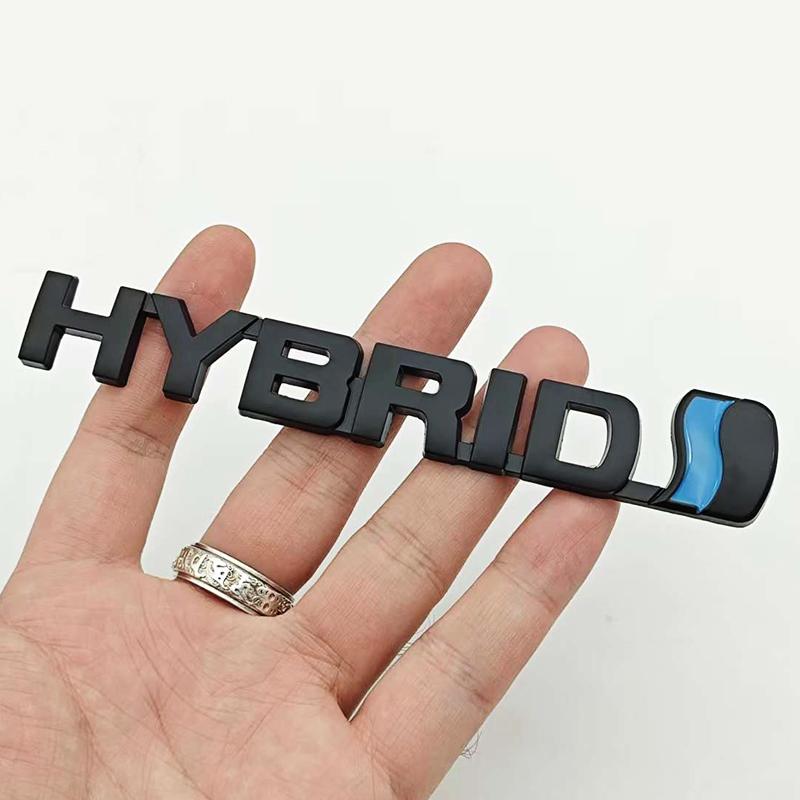 3D Metal Chrome HYBRID Logo Side Fender Rear Trunk Emblem Badge Car Sticker Decals For Toyota Prius Camry Crown Auris Rav4s TRD