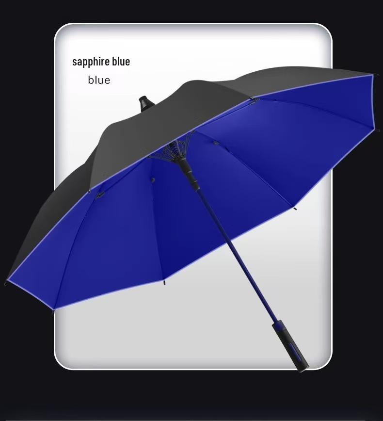 Doppelwandiger winddichter Golfschirm - Extra großer automatischer wasserdichter Schirm mit Hülle für zwei Personen