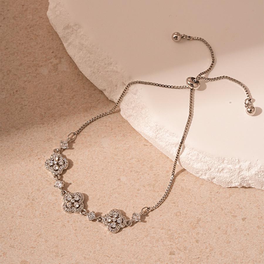Elegante Geometrische Zirkonia Armband voor Damesmode - Veelzijdig, Trendy Bangle Sieraden