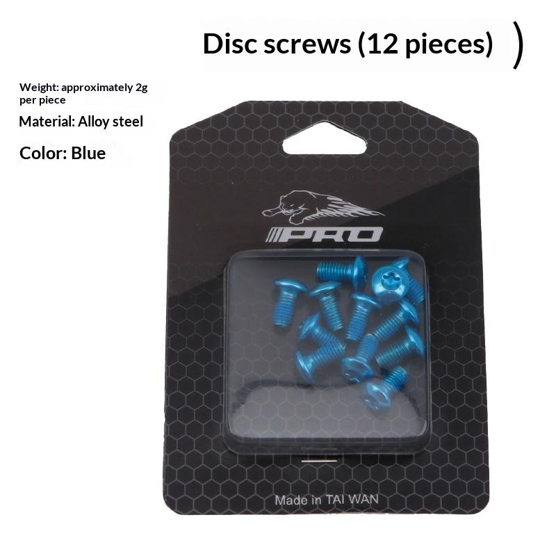 12Pcs Bicycle Disc Brake Rotor T25 Red/Blue/Green/Purple/Gold/Plating Screws Steel Alloy For Road Bike 6-Bolt Plate