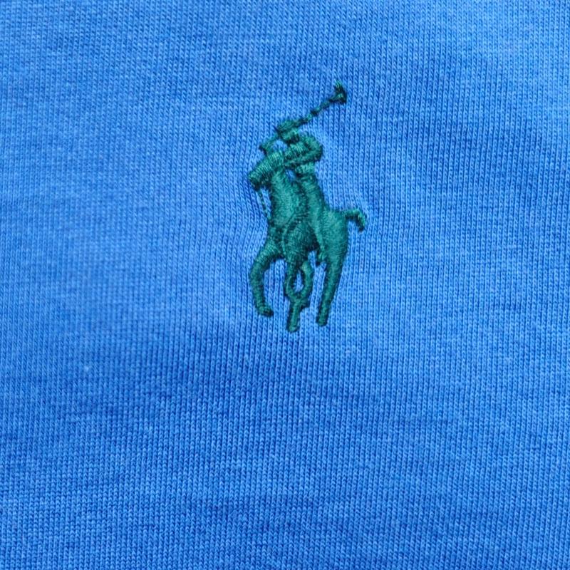 Polo Ralph Lauren Solid Color Logo Embroidered Crew Neck Pullover Straight Fit Short Sleeve T-Shirt Men Tops Blue 710671438-158
