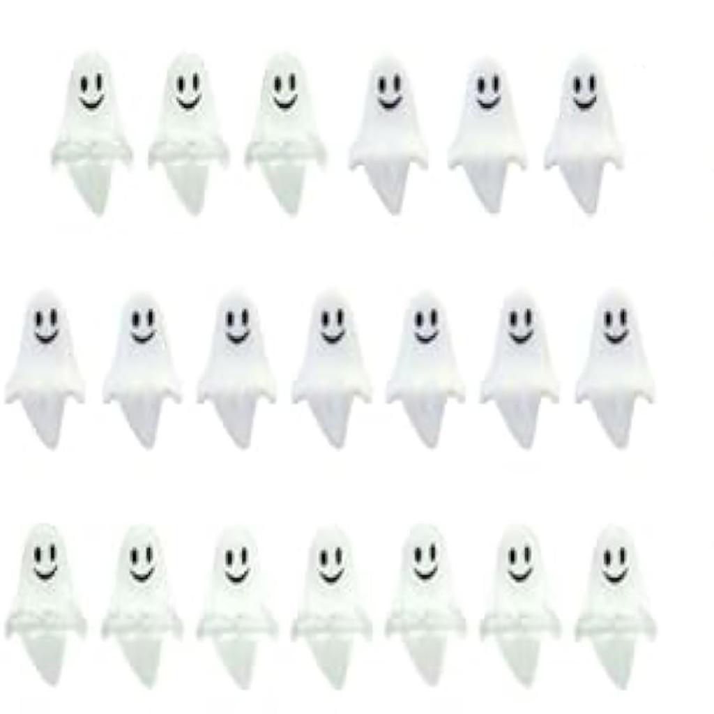 Halloween Sitting Happy Ghosts Desktop Ornaments 20 Pieces
