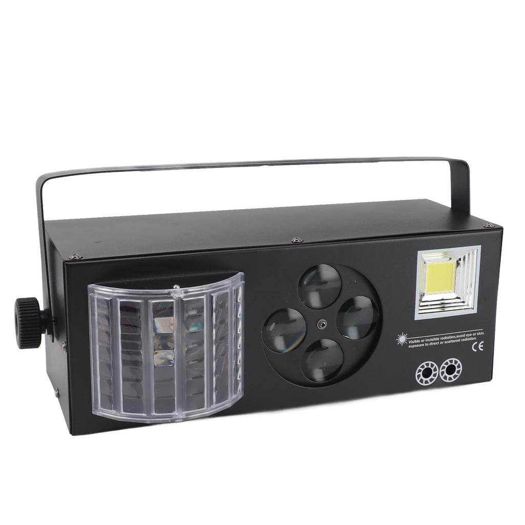 4 IN 1 DJ Lights Sound Activated DMX Control RGBW GOBO Pattern Beam Strobe Party Light for Party Wed