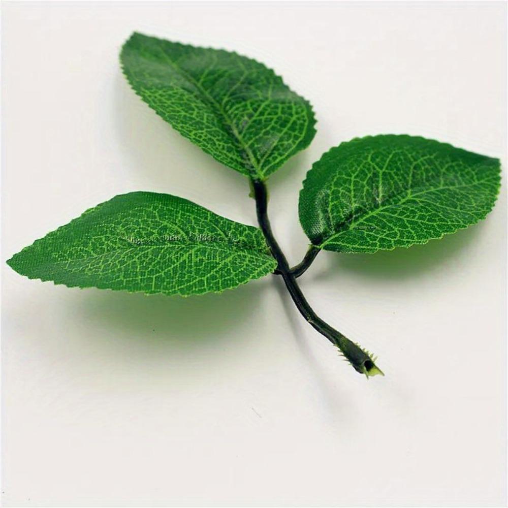 50Pcs/Pack Roses Green Leaf Wedding Bridal Accessories Christmas Home Decor Crafts Leaves Decorative Flowers Wreaths