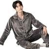 Men'S Coral Fleece Winter Fleece Thickened Antistatic Flannel Loungewear Pajamas Set