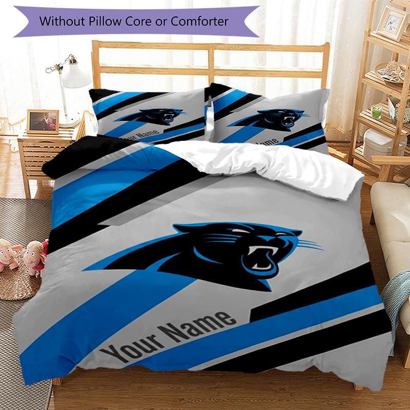 Panther Pride Stampa Testo Nome Personalizzato Set Biancheria da Letto 1 Pezzo Copripiumino con Due Federe Biancheria da Letto Morbida per Camera da Letto Domestica