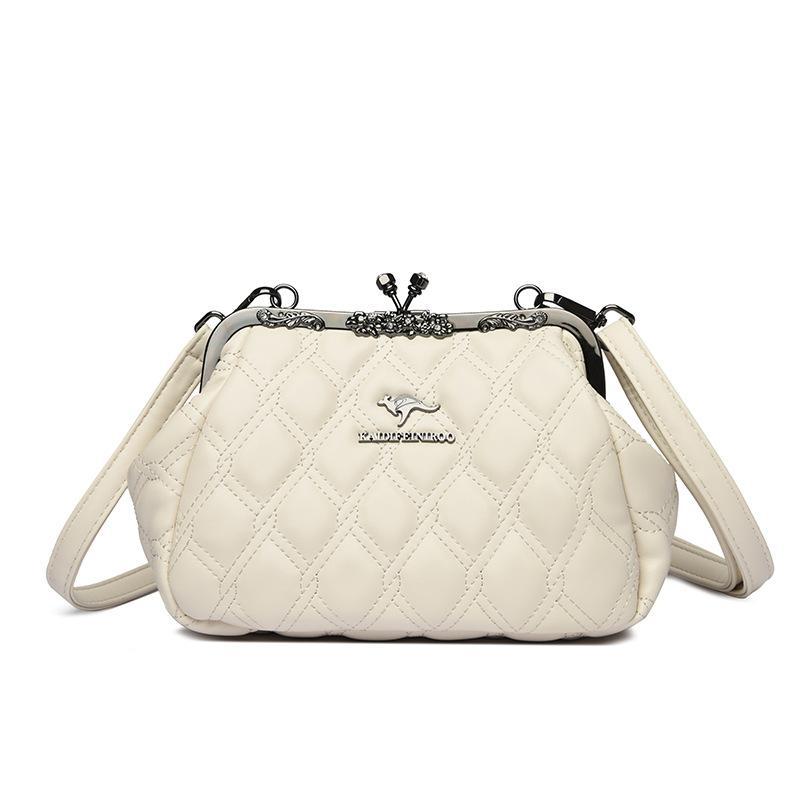 

Модный кошелек для монет со стильным клапаном, простой и элегантный, на цепочке, одноплечная сумка кроссбоди бежевый