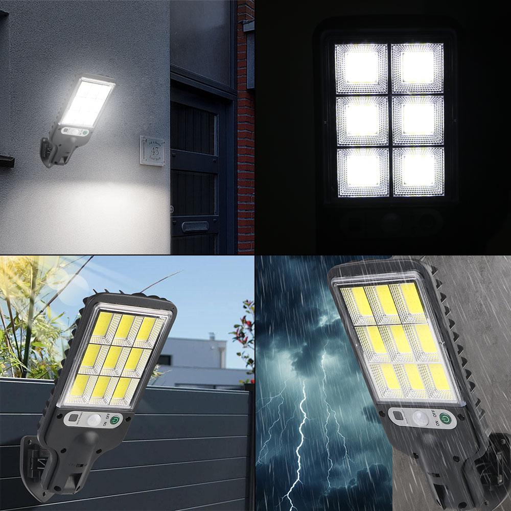 Wall-mounted Waterproof IP64 1PCS Solar Outdoor Led Light Garden Terrace Garage Human Body Induction Lamp 90COB Remote Control