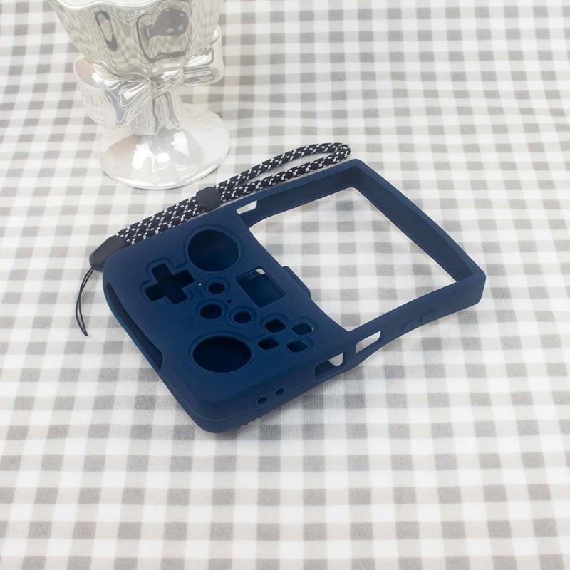Handheld Game Device Silicone Case, Full-Cover Shell with Control Openings, Rear Grip Texture, Wrist Chain for R36MAX2