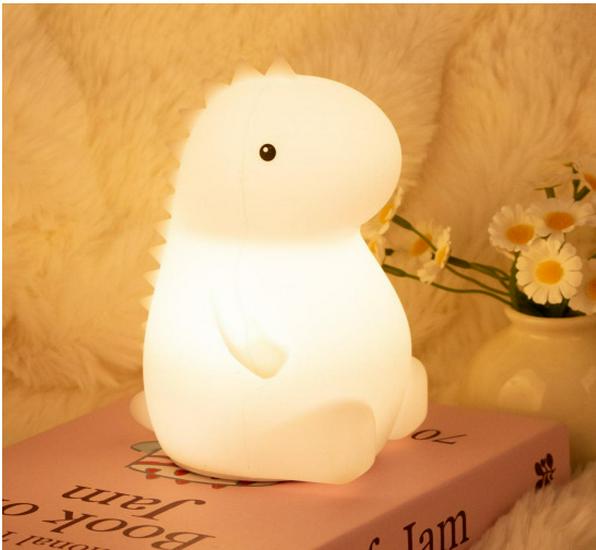 Adorable Dinosaur Silicone Night Light for Girls 1W