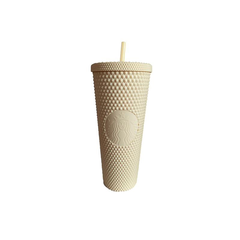 

Double Layered Plastic Straw Cup For Household Diamond Radiant Water Bottles Coffee Straw Cup Drinks Bottles Mugs 710ml