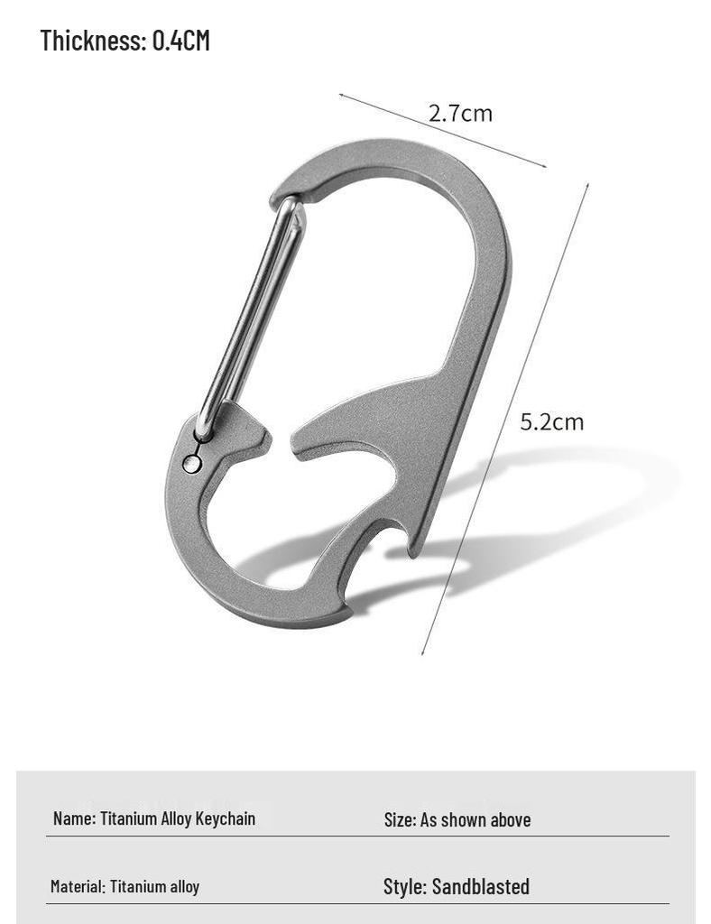 Titanium Alloy Multifunctional Car Keychain & Bottle Opener for Outdoor Use