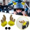 Christmas Antlers Motorcycle Helmet Decoration Electric Helmet, Ski Ear DIY Bike Decor Ornaments Helmet L9O0