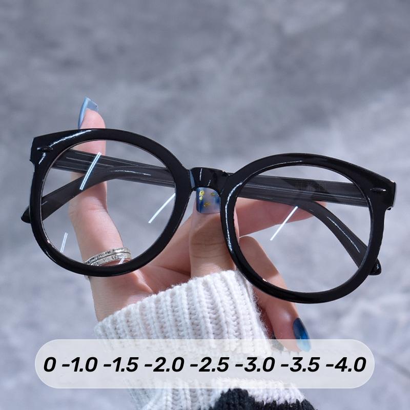 Oversized Frame Myopia Glasses Men Women Unisex Prescription Near-Sight Eyeglasses Finished Minus Eyewear With Diopter 0 To -4.0